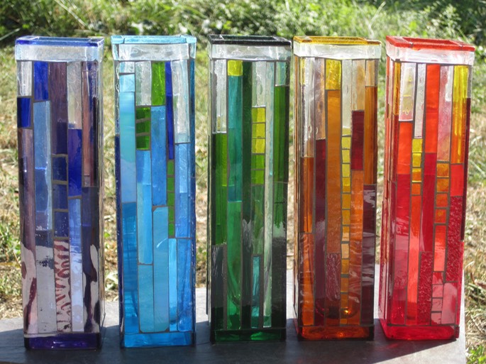 Rainbow vases